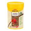 Tetra Goldy Gran Nature Goldfish Granules container with yellow lid and label showing a red goldfish, 50g