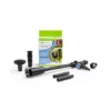 Pond pump accessories—various nozzles, connectors, and fittings with packaging.