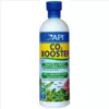 Bottle of API CO2 Booster liquid for promoting plant growth in freshwater aquariums.
