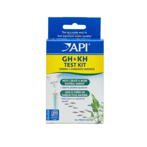 API GH and KH test kit for measuring water hardness levels.