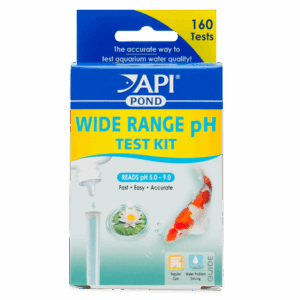 API pond care wide range liquid pH test kit.