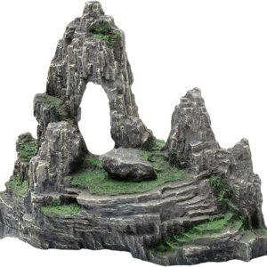 Ancient Stone Mountain Top Aquarium Ornament