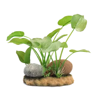 Plants in Stone Aquascape Aquarium Decoration
