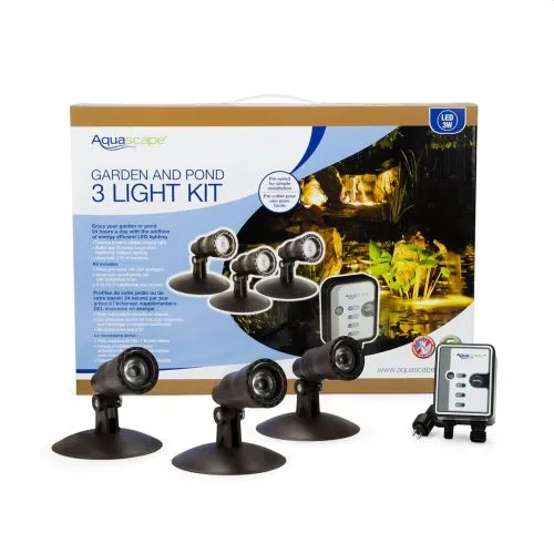 Aquascape Light Kit LED 12 volt 3 x 1- watt Bullet lights