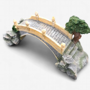 Ancient Stone Bridge with Bonsai Aquarium Ornament